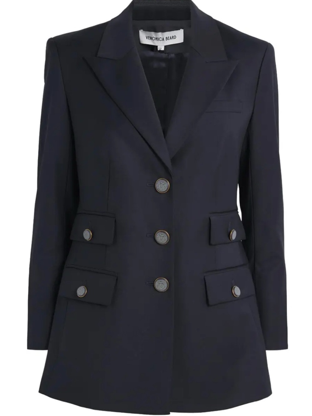 Veronica Beard Nalani Dickey wool blend jacket blazer navy NWT